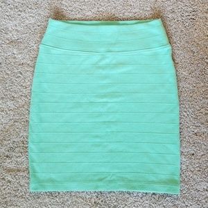 Sea Green pencil skirt